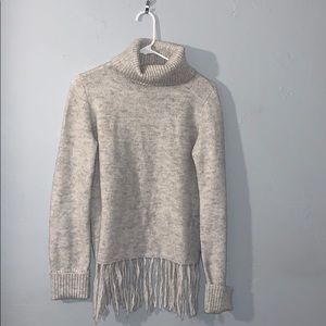 grey turtleneck sweater